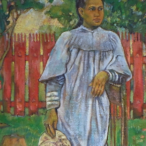 Young lady with blue dress 