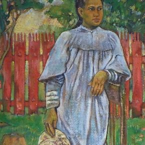  Jeune fille à la robe bleu 